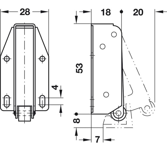 Пружинная защелка Hafele Quick +ответная планка, белая 245.55.913
