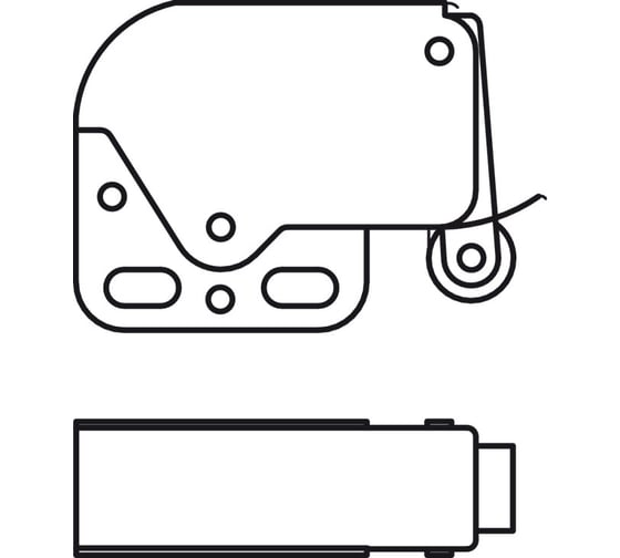 Пружинная защелка Hafele MINI-LATCH белая, без ответной планки 245.54.704