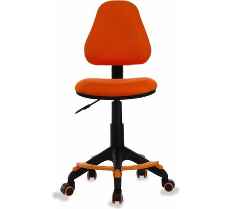 Детское кресло Бюрократ KD-4-F оранжевый TW-96-1, крестовина пластик, подставка для ног 1074963