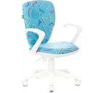 Детское кресло Бюрократ KD-W10AXSN голубой Sticks 06, крестовина пластик, пластик белый 1623203