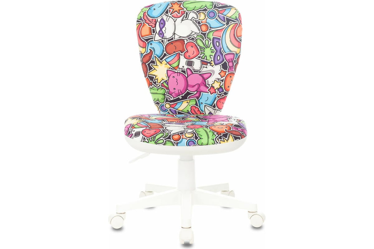 Детское кресло Бюрократ KD-W10 мультиколор маскарад, крестовина пластик ...