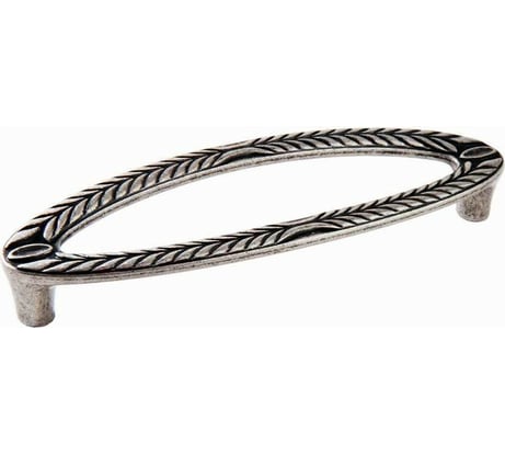 Мебельная ручка - скоба Hafele 740 серебристый, антик, 96 мм 120.01.007