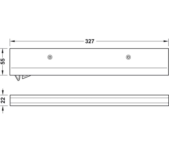 Доводчик Hafele Smuso CD 25 кг Slido F-Line43 70A 405.11.106