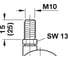 Мебельная ролик Hafele без стопора, M10, 75 мм 661.54.911 2