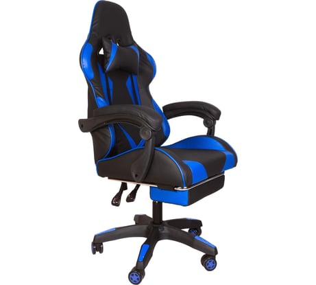 Компьютерное кресло GRAMBER черно-синее, экокожа А04