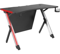 Игровой стол Cactus столешница мдф карбон, каркас серебристый CS-GTX-AL-CARBON-RED 1563606