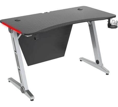 Игровой стол Cactus столешница мдф карбон, каркас серебристый CS-GTZ-SL-CARBON-RED 1563570