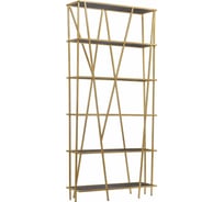 Стеллаж GreenWeen EVA, золотой каркас, полки керамика Antracite 1900x900x300 GW-EVA-G-KA