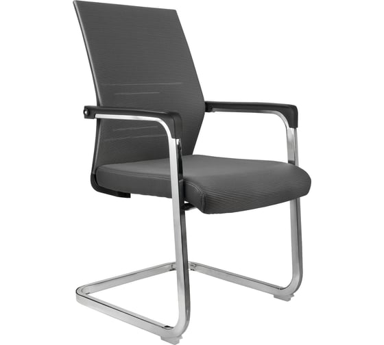 Кресло RIVA Chair RCH D818 серая сетка на полозьях УЧ-00000869