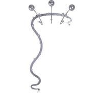 Настенная вешалка BOGACHO Heri Modern 1 серебристого цвета 15020/серебристый