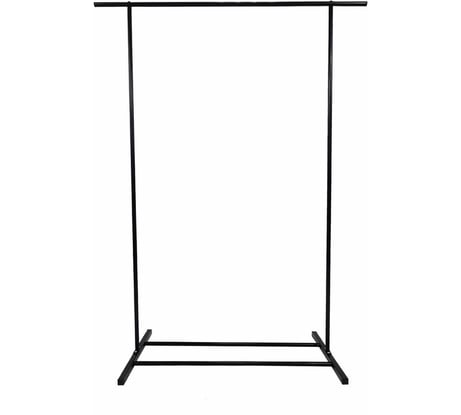 Напольная вешалка для одежды, вещей и обуви URM стальная, 1 полка, 1 перекладина, 142x100x43 см, черная D00620