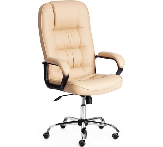 Кресло Tetchair сн9944 22 хром, кож/зам, бежевый 36-34 19494 1