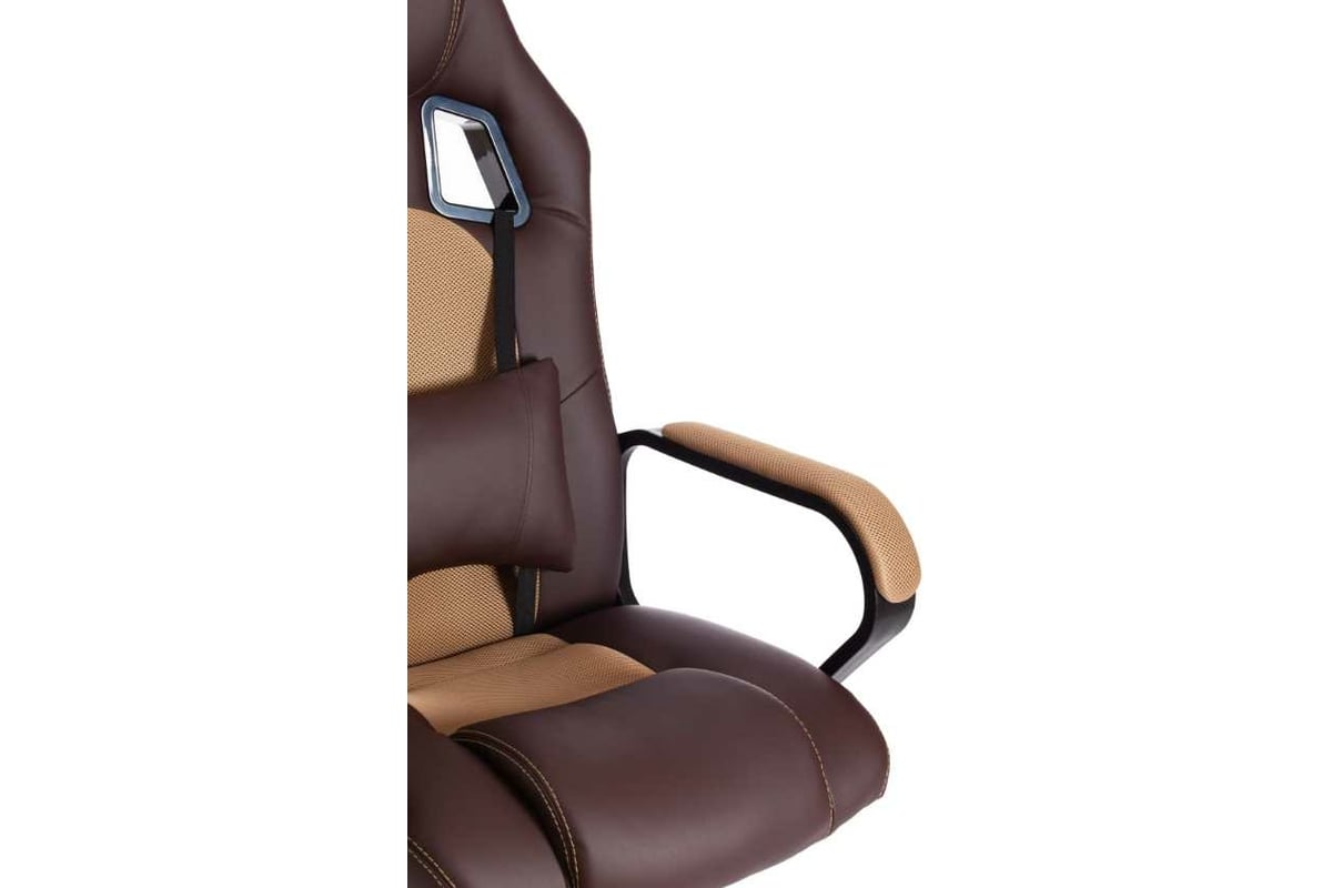 Кресло Tetchair driver 22 кожзаменитель/ткань, коричневый/бронза 36-36 ...