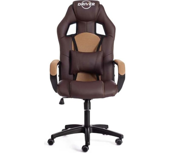 Кресло Tetchair driver 22 кожзаменитель/ткань, коричневый/бронза 36-36/tw-21 19296