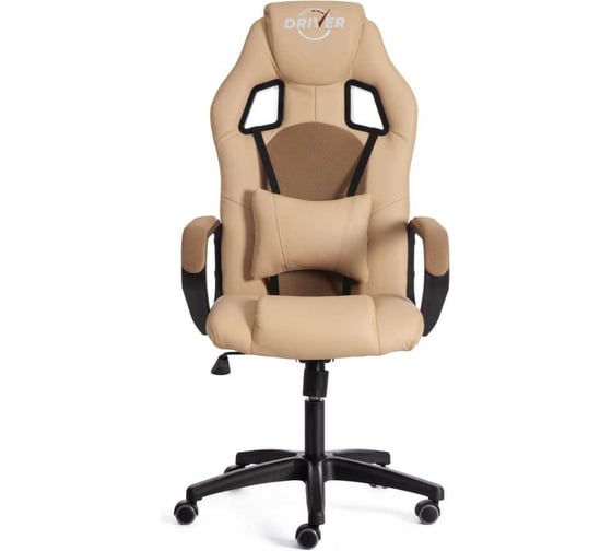 Кресло Tetchair driver 22 кожзаменитель/ткань, бежевый/бронза 36-34/tw-21 19295