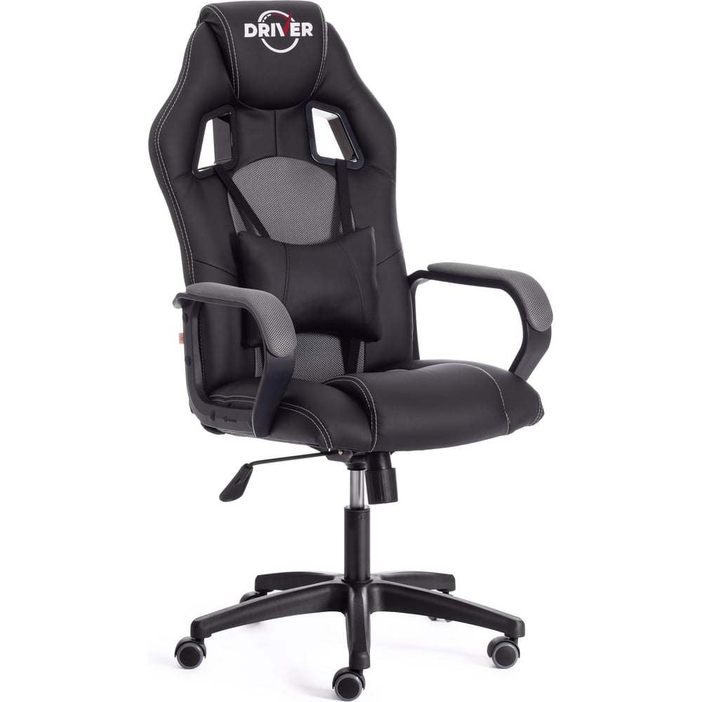 Кресло Tetchair driver 22 кожзаменитель/ткань, черный/серый 36-6/tw-12 ...