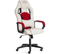 Кресло Tetchair driver 22 кожзаменитель/ткань, белый/красный 36-01/tw-08 19302