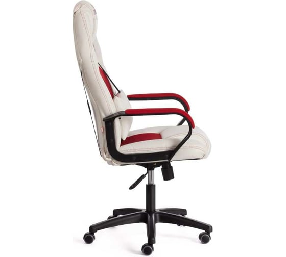 Кресло Tetchair driver 22 кожзаменитель/ткань, белый/красный 36-01/tw-08 19302