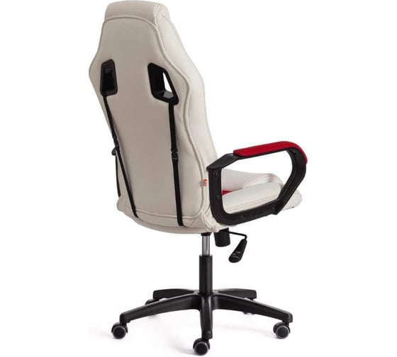 Кресло Tetchair driver 22 кожзаменитель/ткань, белый/красный 36-01/tw-08 19302