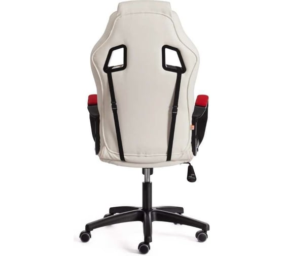 Кресло Tetchair driver 22 кожзаменитель/ткань, белый/красный 36-01/tw-08 19302