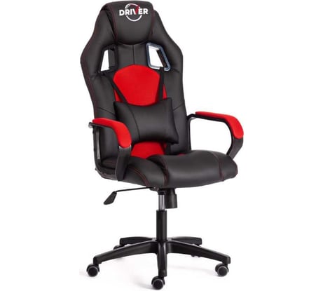Кресло Tetchair driver 22 кожзаменитель/ткань, черный/красный 36-6/tw-08 19297