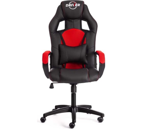 Кресло Tetchair driver 22 кожзаменитель/ткань, черный/красный 36-6/tw-08 19297