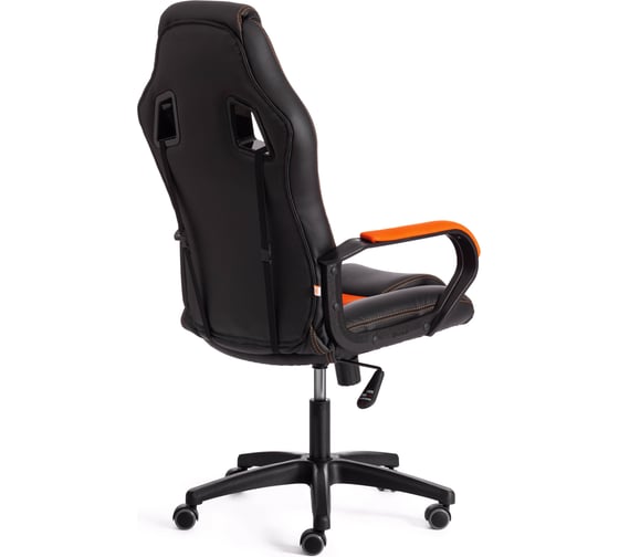 Кресло Tetchair driver 22 кожзаменитель/ткань, черный/оранжевый 36-6/tw-07 19301