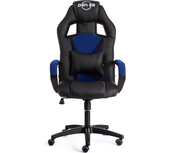 Кресло Tetchair driver 22 кожзаменитель/ткань, черный/синий 36-6/tw-10 19300