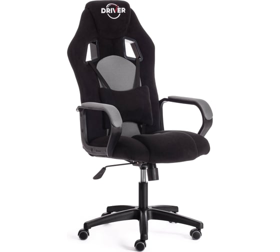 Кресло Tetchair driver 22 флок/ткань, черный/серый 35/tw-12 19290 1