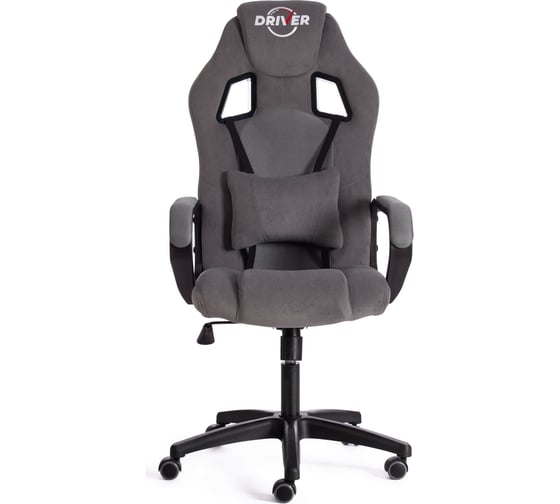 Кресло Tetchair driver 22 флок/ткань, серый/серый 29/tw-12 19291
