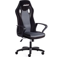 Кресло Tetchair racer флок/ткань, черный/серый 35/tw-12/карбон 19270