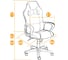 Кресло Tetchair racer флок/ткань, черный/серый 35/tw-12/карбон 19270 16