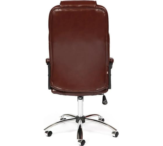 Кресло Tetchair bergamo 22 хром, искусственная кожа, коричневое 2 tone 19368