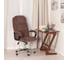 Кресло Tetchair bergamo 22 хром, флок, коричневое 6 19372 10