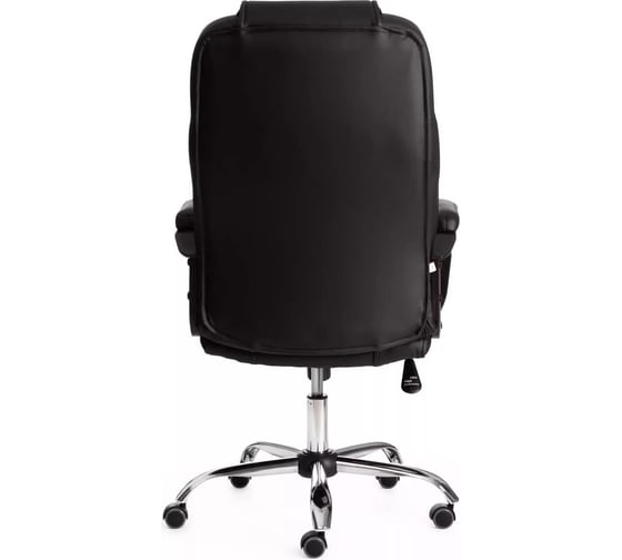 Кресло Tetchair bergamo 22 хром, искусственная кожа, черное 36-6 19370