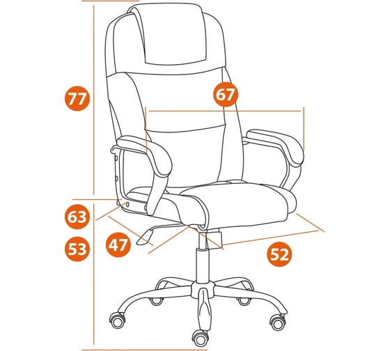 Кресло Tetchair bergamo 22 хром, искусственная кожа, черное 36-6 19370