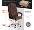 Кресло Tetchair bergamo 22 хром, ткань, коричневое 3м7-147 19398 7