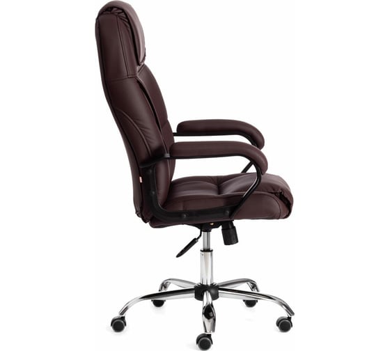 Кресло Tetchair bergamo 22 хром, искусственная кожа, коричневое 36-36 19369