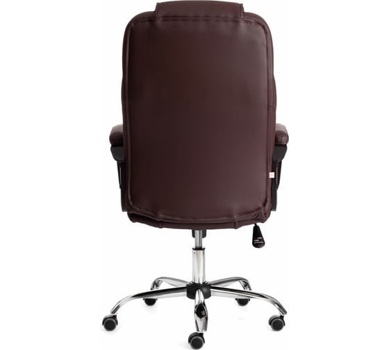 Кресло Tetchair bergamo 22 хром, искусственная кожа, коричневое 36-36 19369