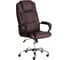 Кресло Tetchair bergamo 22 хром, искусственная кожа, коричневое 36-36 19369 1
