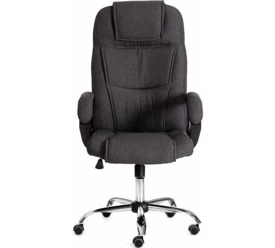 Кресло Tetchair bergamo 22 хром, ткань, темно-серое f68 19399