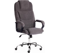 Кресло Tetchair bergamo 22 хром, флок, серое 29 19374