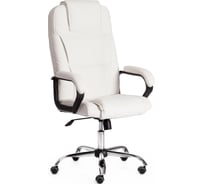 Кресло Tetchair bergamo 22 хром, искусственная кожа, белое 36-01 19400