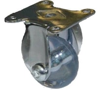 Мебельное неповоротное колесо MFK-TORG PVC 35 мм, прозрачный 5009035