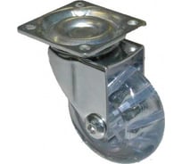 Мебельное поворотное колесо MFK-TORG PVC 50 мм, прозрачный 5007050