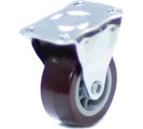 Мебельное неповоротное колесо MFK-TORG 50 мм, красный пластик 8003050