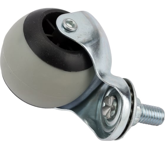 Мебельное поворотное колесо MFK-TORG шарик с болтом М10, 50 мм, серая резина 5006050M 25045191