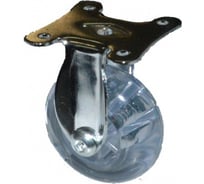 Мебельное неповоротное колесо MFK-TORG PVC 50 мм, прозрачный 5009050