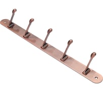 Вешалка Скобяной 5 крючков медь Хедер 002407