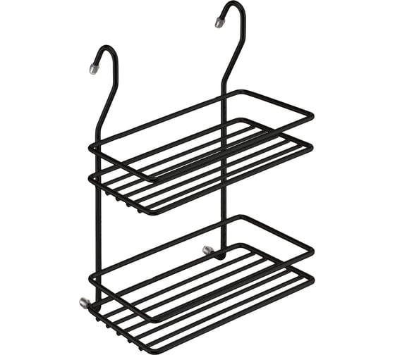 Полка MFK-TORG 2-х ярусная, малая, 200x110x280 мм, черный матовый MX-066 BL